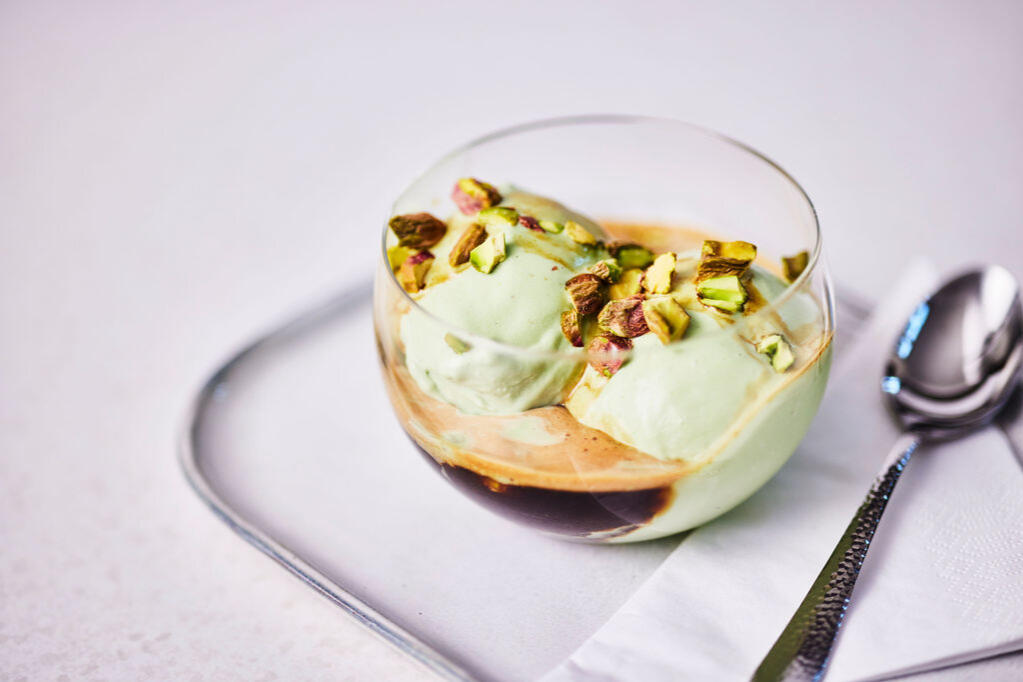 Uppdrag Flora Professional Gelato med Flora Professional mjukglassmix, 100 % växtbaserat Foto Frida Ström